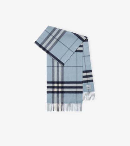 Check Cashmere Scarf in Bow pink