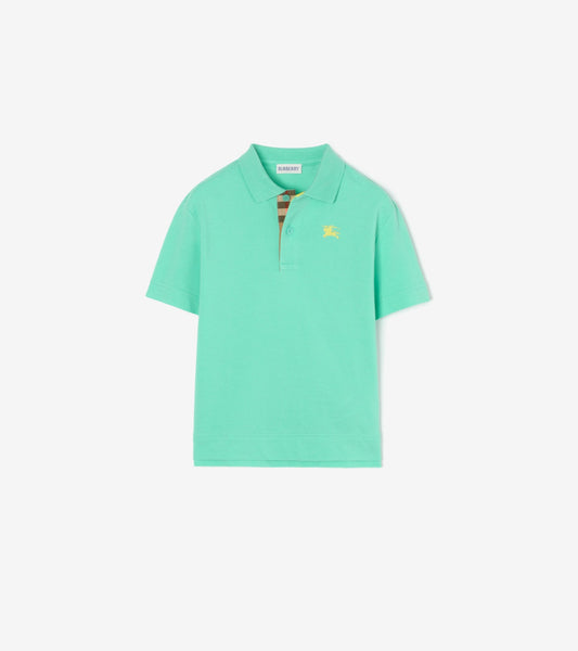 Cotton Piqué Polo Shirt in Light mint