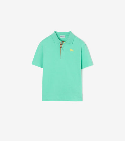Cotton Piqué Polo Shirt in Black