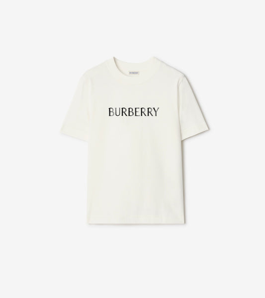 Logo Cotton T-shirt in Chalk white
