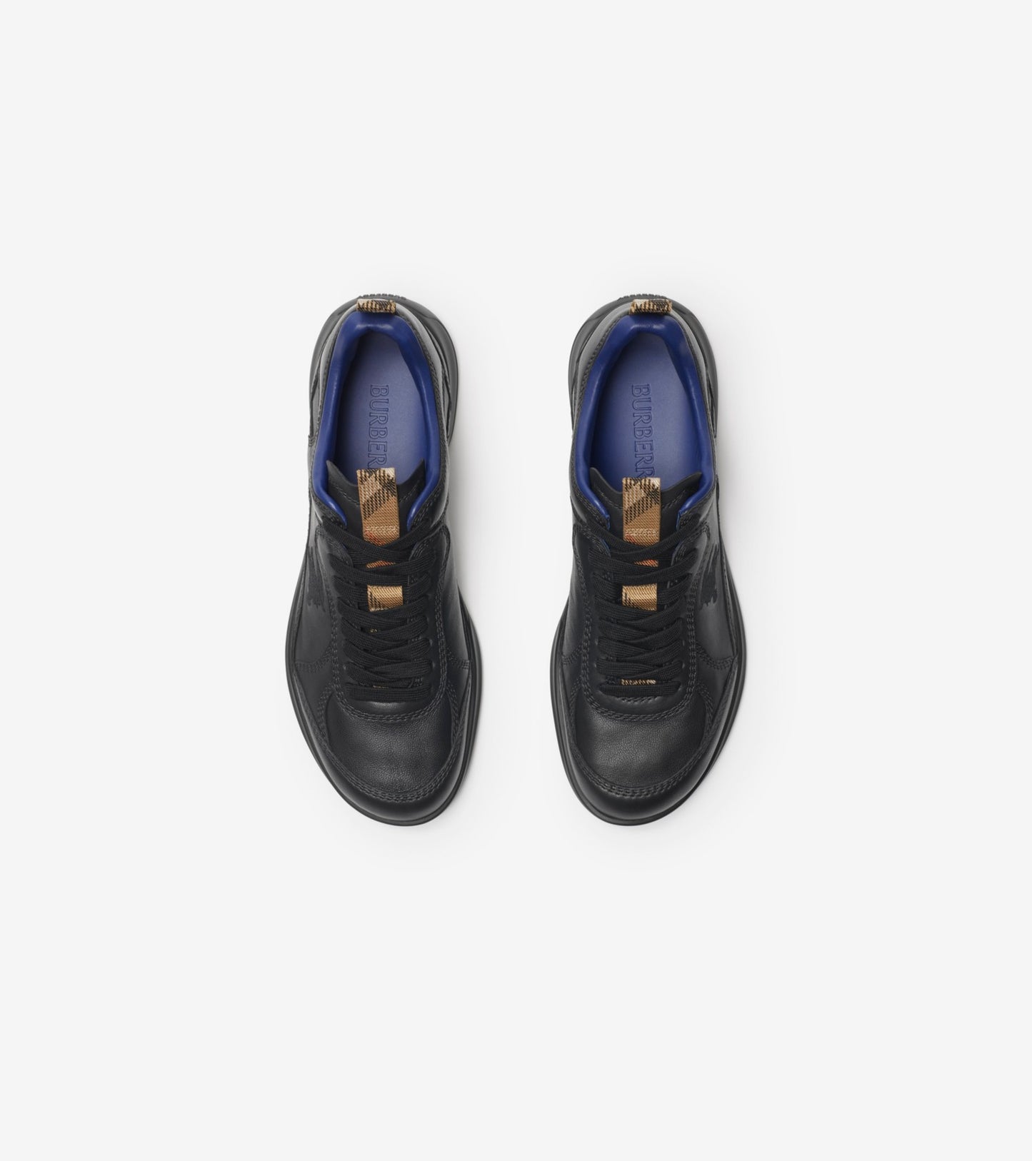 Leather Matrix Sneakers in Black