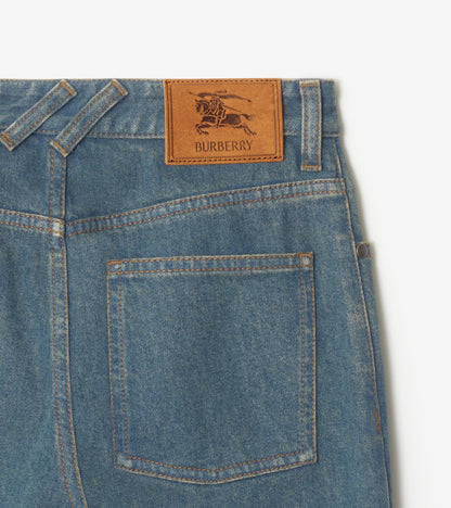 Mid-rise Straight Jeans in Mid blue