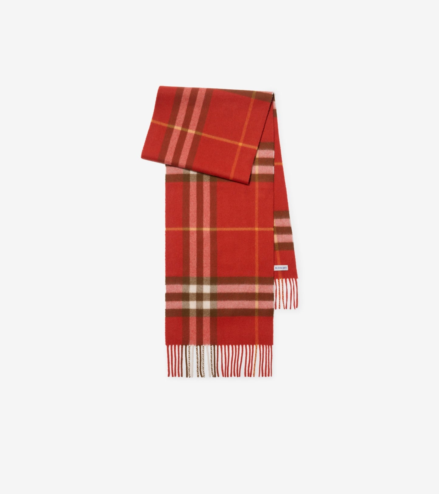 Check Cashmere Scarf in Bow pink
