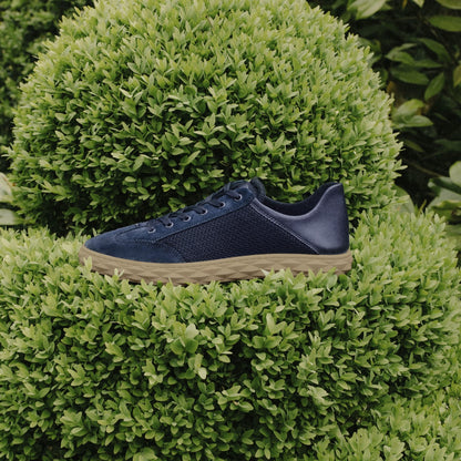 Diamond Flex M Midnight Mix Leather Mix and Textured Air Mesh Low Top Trainers