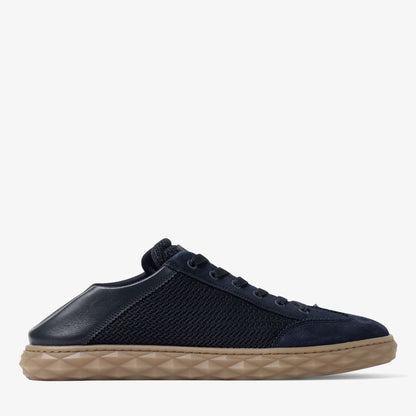 Diamond Flex M Midnight Mix Leather Mix and Textured Air Mesh Low Top Trainers