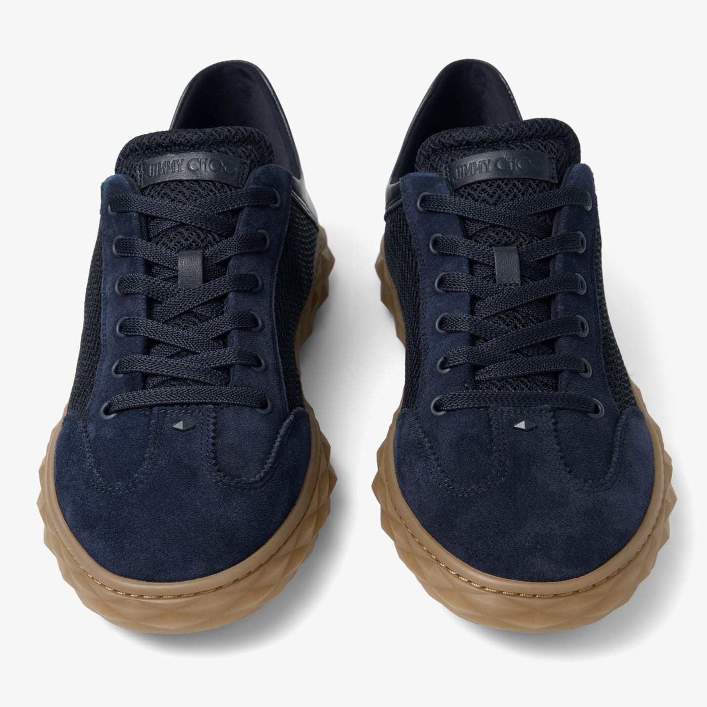 Diamond Flex M Midnight Mix Leather Mix and Textured Air Mesh Low Top Trainers