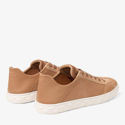 Diamond Flex M Toffee Mix Leather Mix and Textured Air Mesh Low Top Trainers
