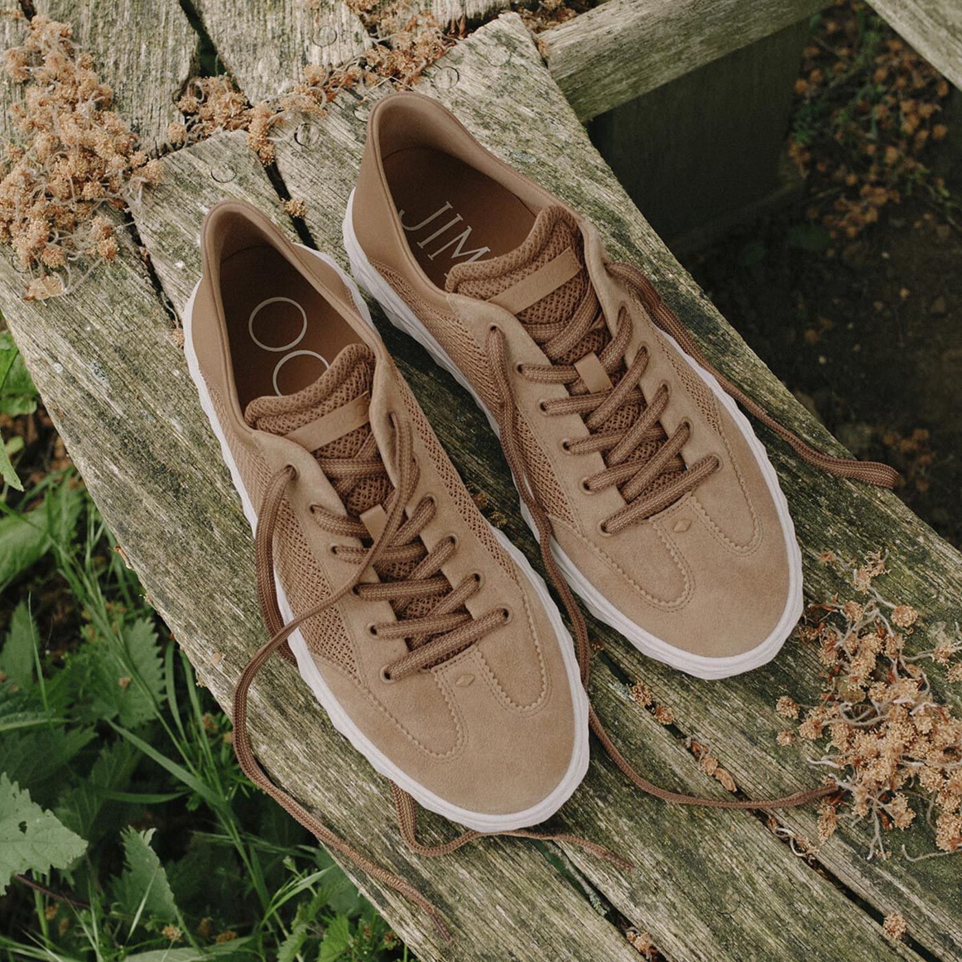 Diamond Flex M Toffee Mix Leather Mix and Textured Air Mesh Low Top Trainers
