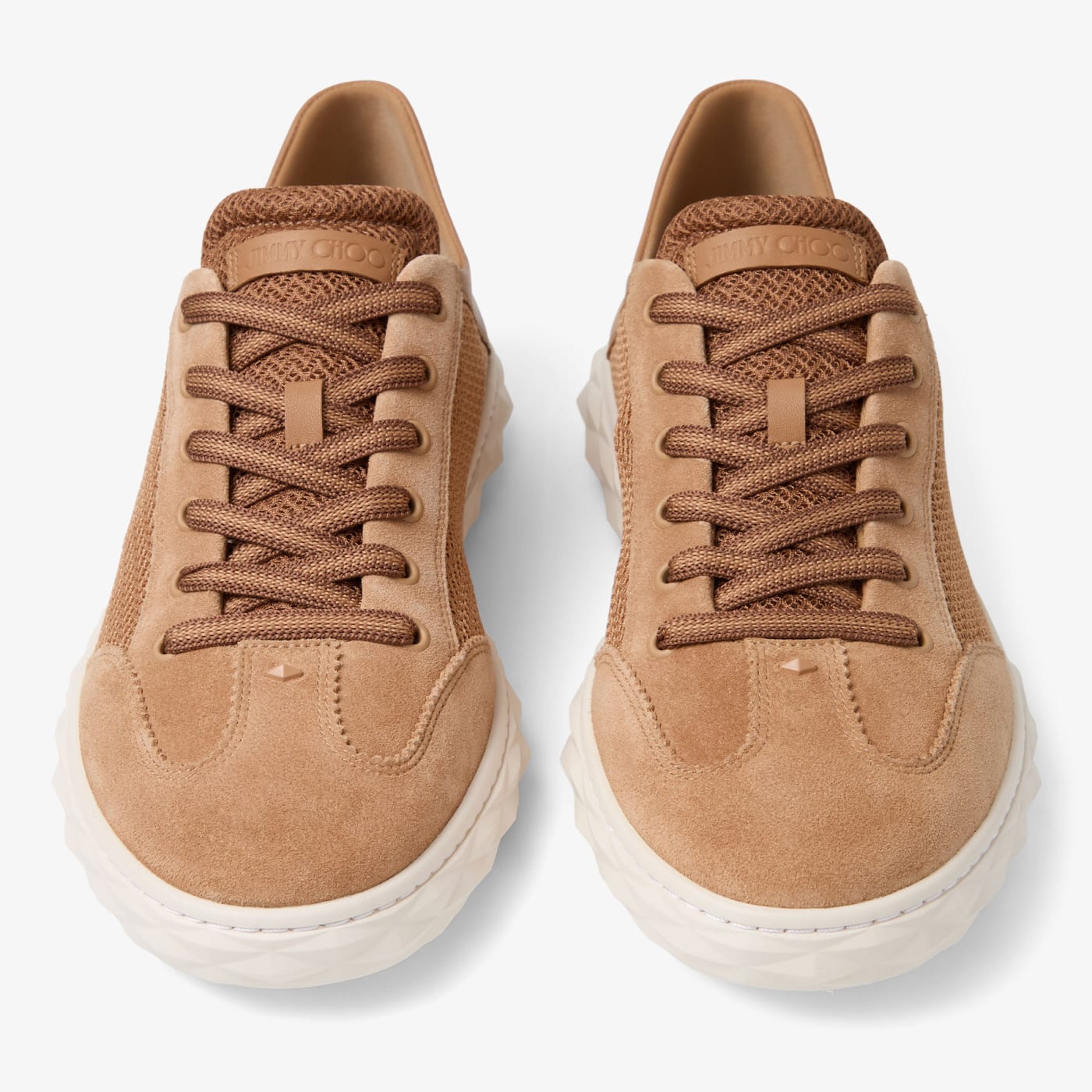 Diamond Flex M Toffee Mix Leather Mix and Textured Air Mesh Low Top Trainers