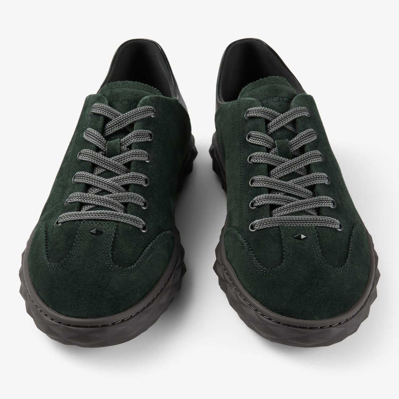 Diamond Flex M British Green Suede and Leather Mix Low Top Trainers