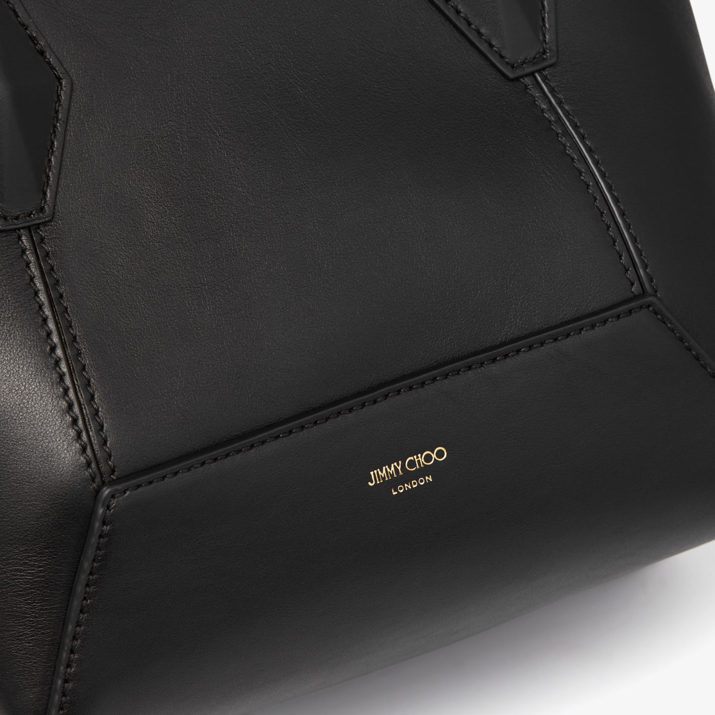 Diamond Tote Small Black Calf Leather Tote Bag