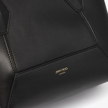 Diamond Tote Small Black Calf Leather Tote Bag