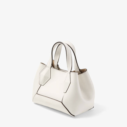Diamond Tote Mini Latte Leather Mini Tote Bag