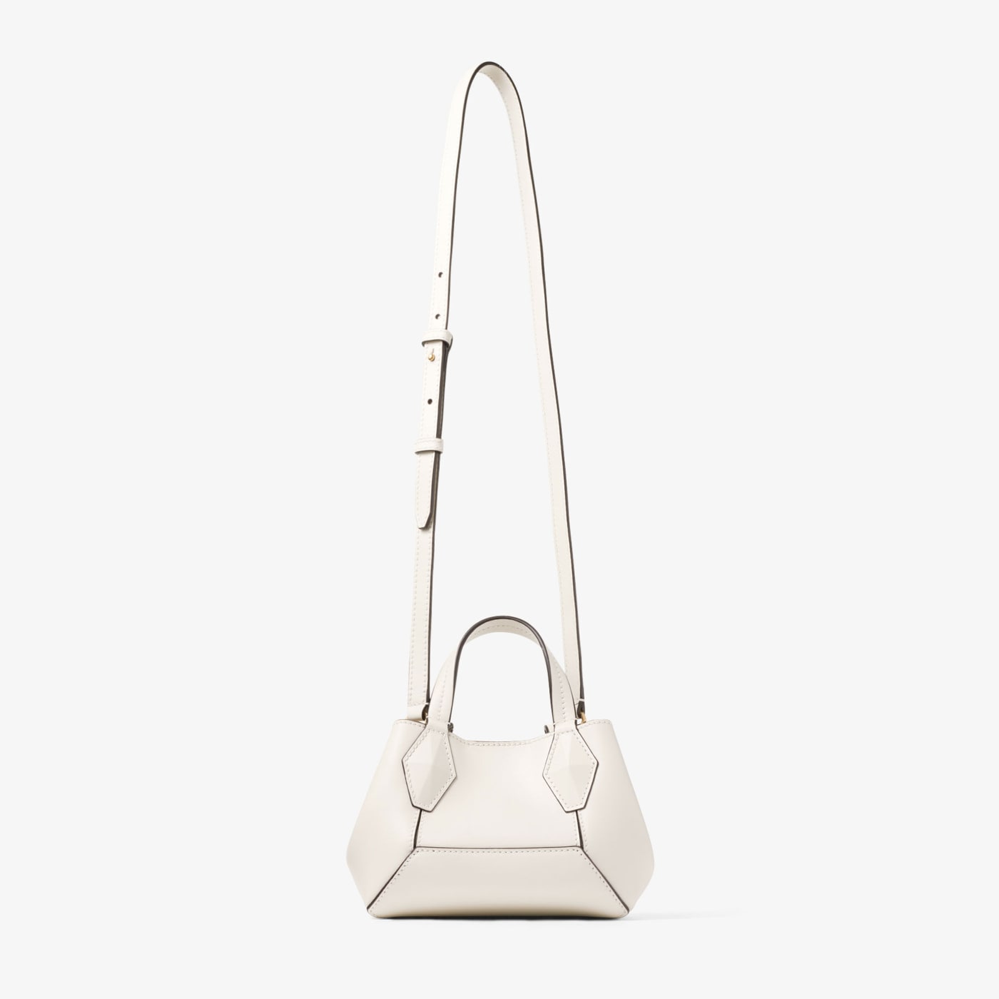 Diamond Tote Mini Latte Leather Mini Tote Bag