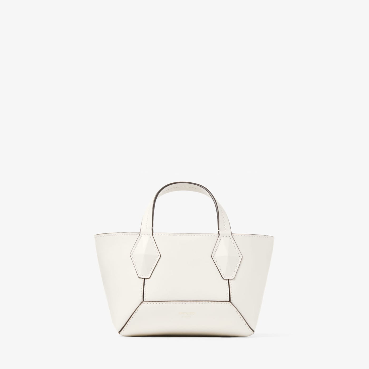 Diamond Tote Mini Latte Leather Mini Tote Bag