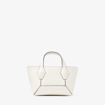 Diamond Tote Mini Latte Leather Mini Tote Bag