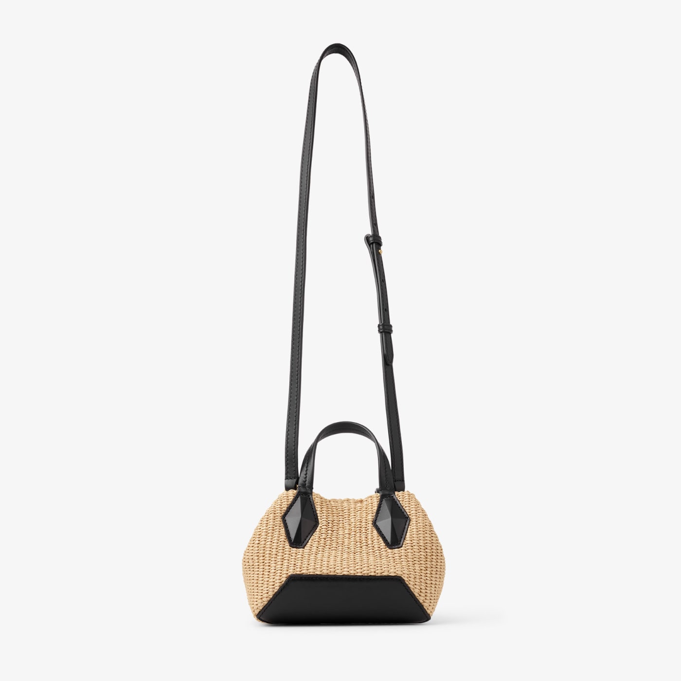 Diamond Tote Mini Natutal Raffia Tote Bag