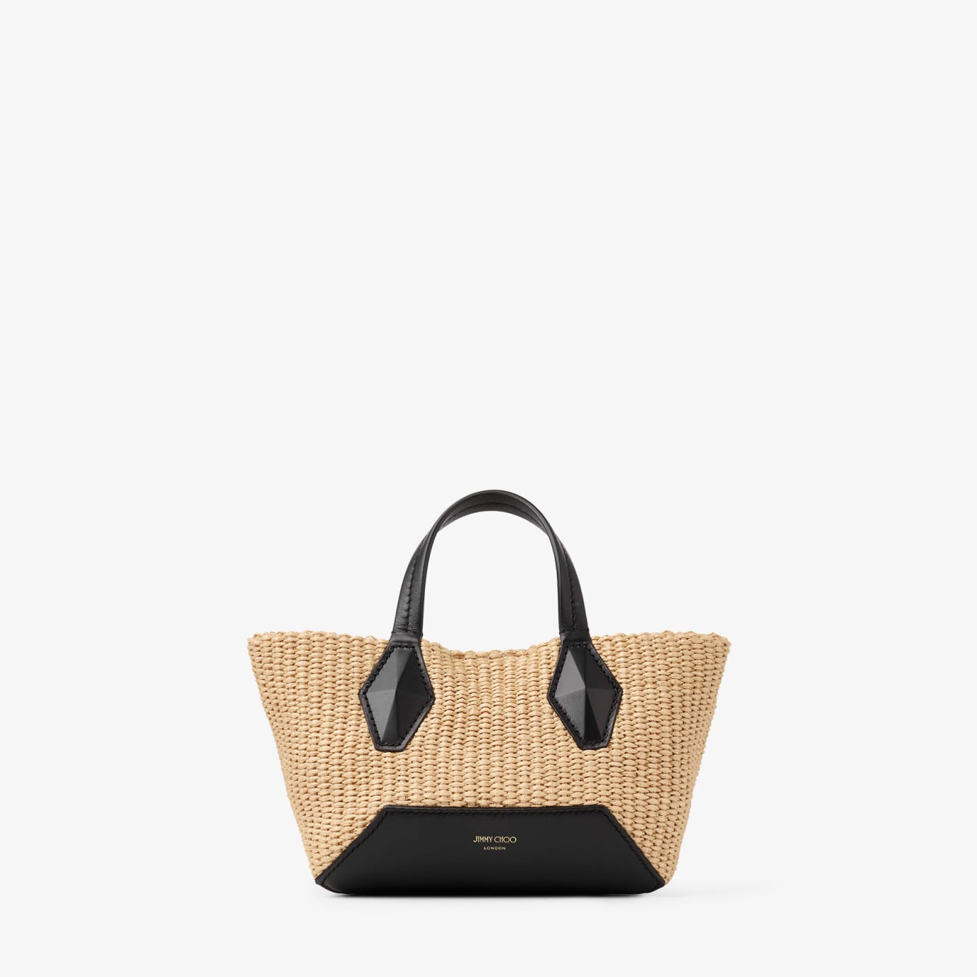 Diamond Tote Mini Natutal Raffia Tote Bag
