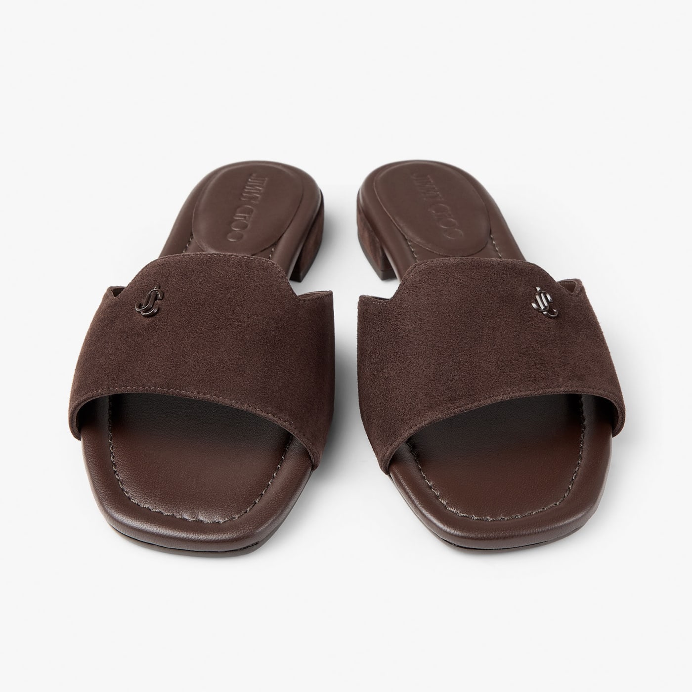 Dina Flat Black Nappa Leather Crossover Slingback