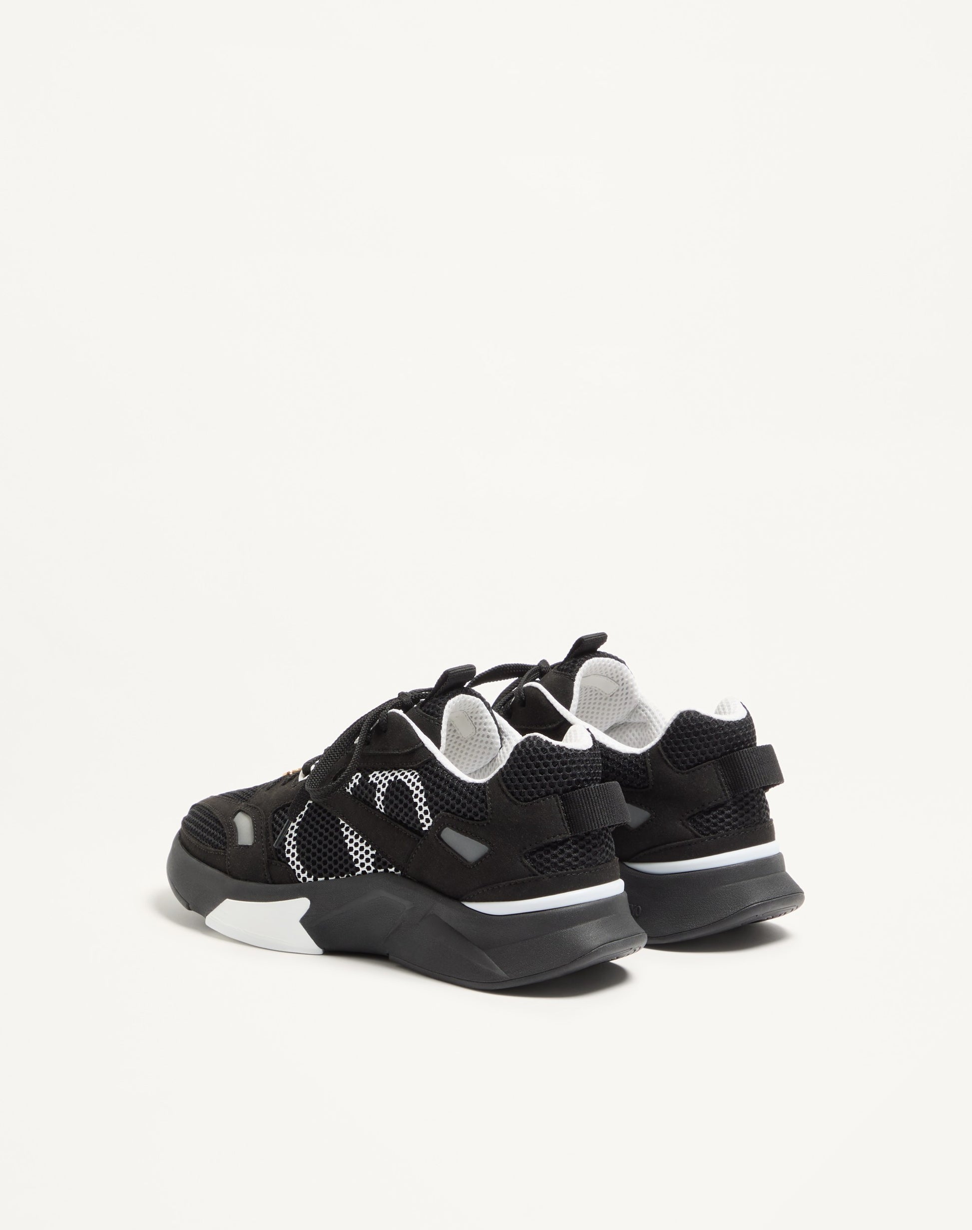 Demivee Trainer In Mesh Fabric With Suede Inserts