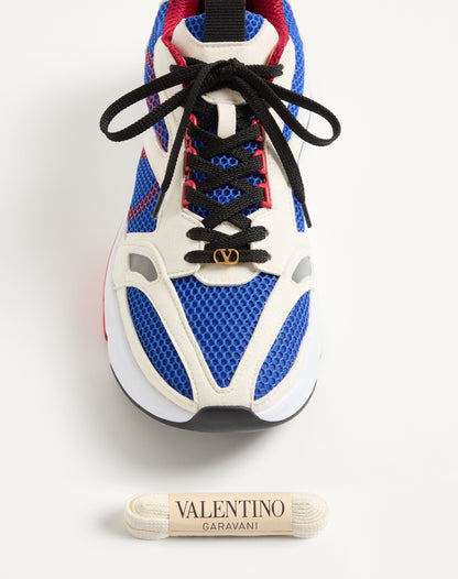 Demivee Trainer In Mesh Fabric With Suede Inserts