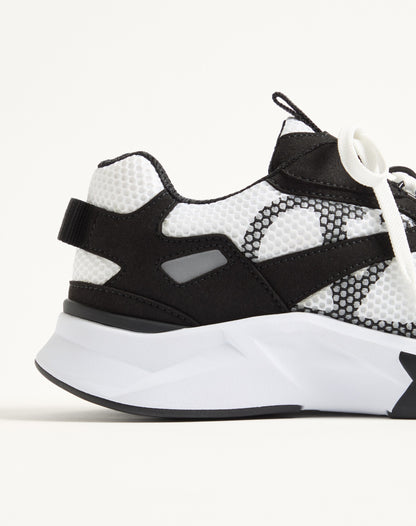 Demivee Trainer In Mesh Fabric With Suede Inserts