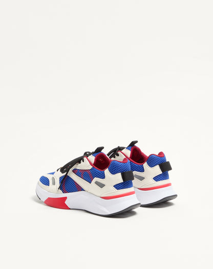 Demivee Trainer In Mesh Fabric With Suede Inserts