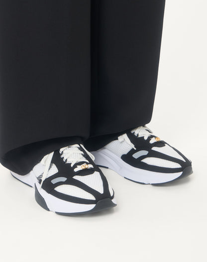 Demivee Trainer In Mesh Fabric With Suede Inserts