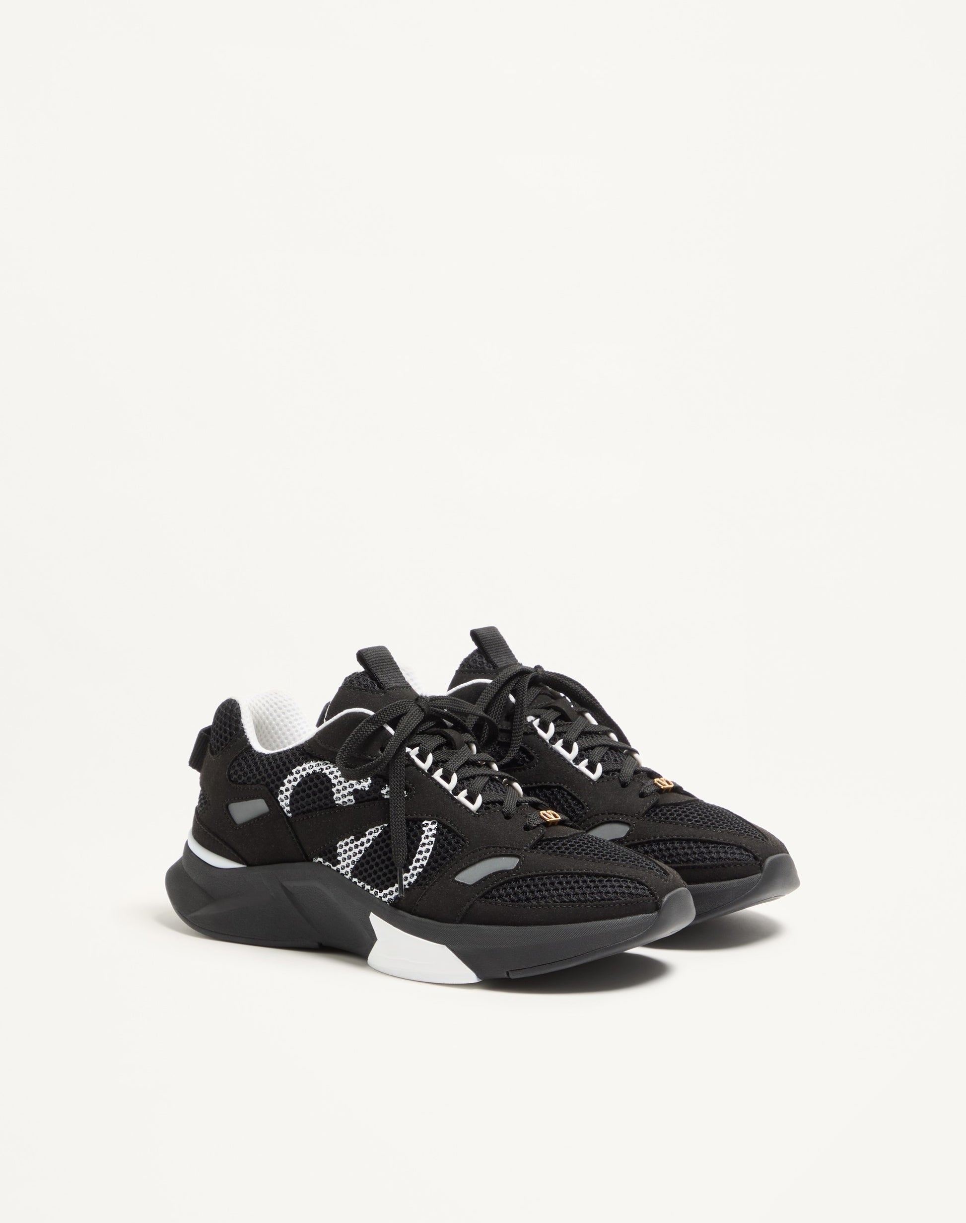 Demivee Trainer In Mesh Fabric With Suede Inserts