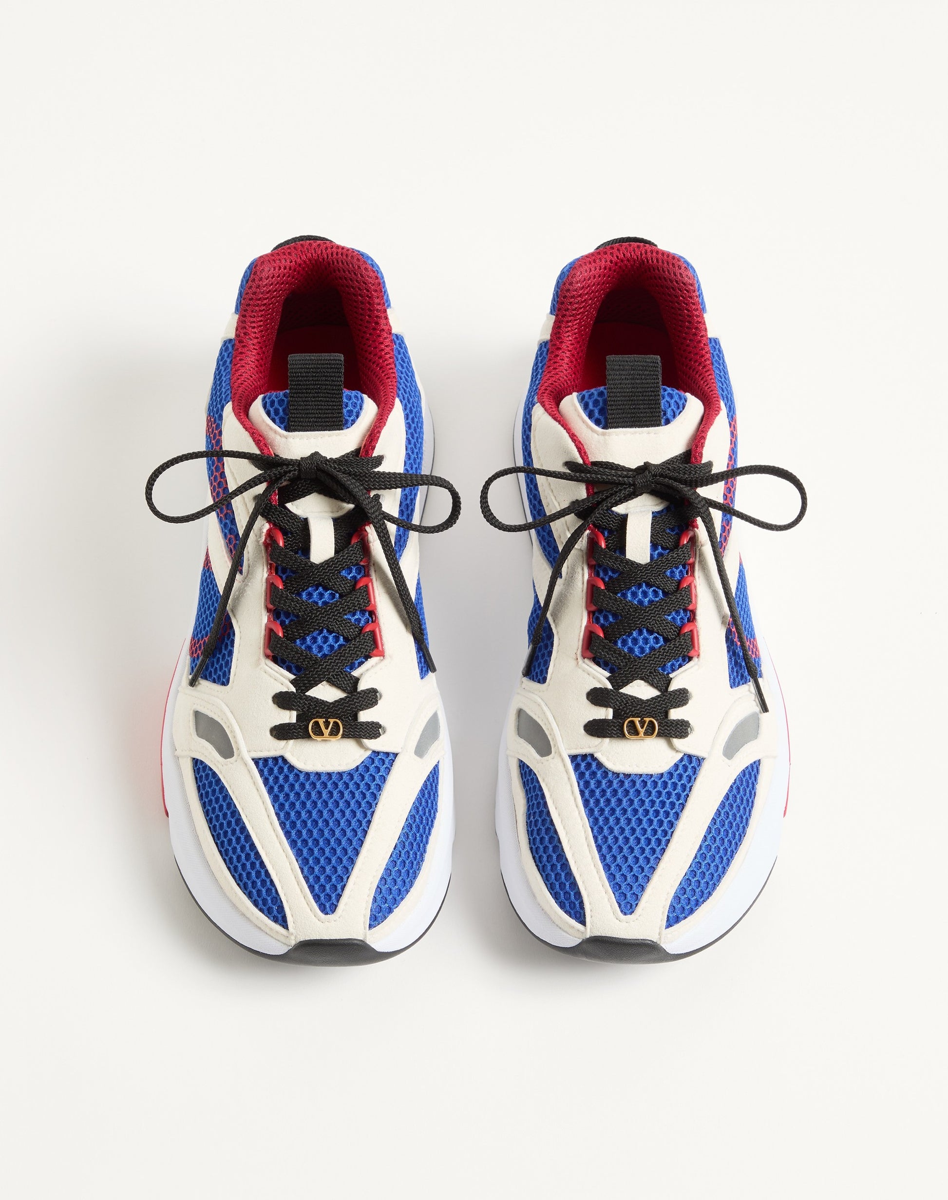 Demivee Trainer In Mesh Fabric With Suede Inserts