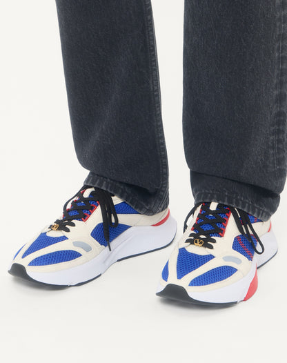 Demivee Trainer In Mesh Fabric With Suede Inserts