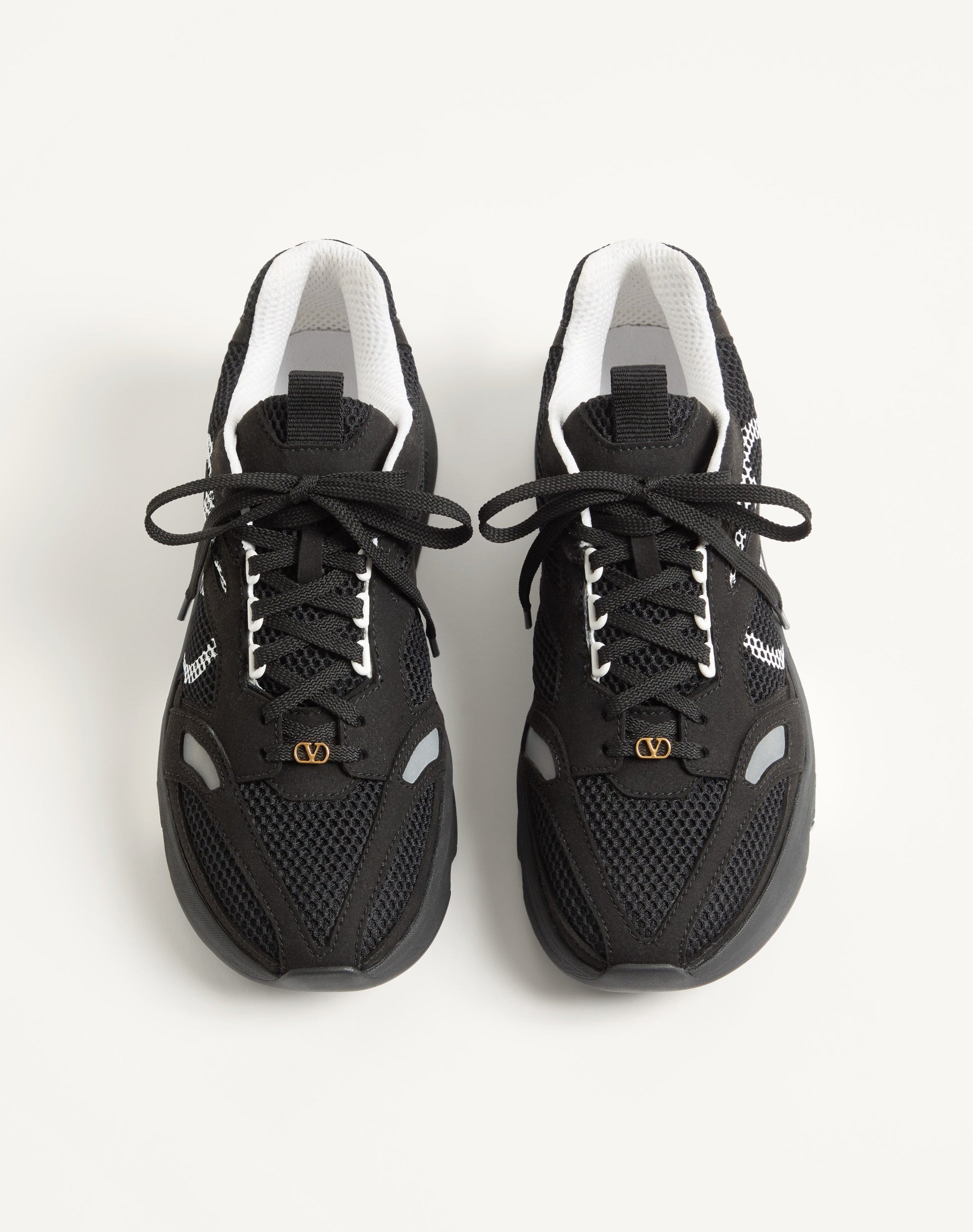 Demivee Trainer In Mesh Fabric With Suede Inserts