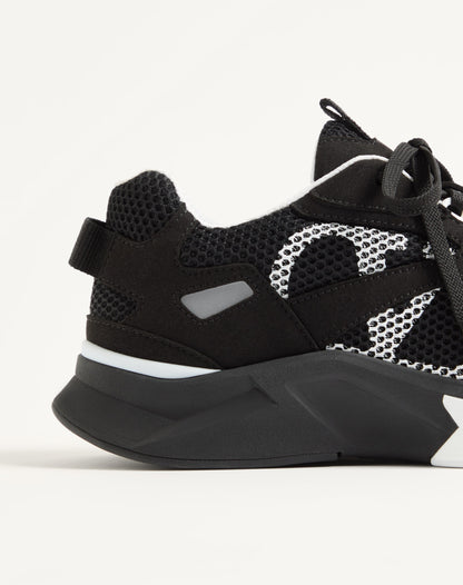 Demivee Trainer In Mesh Fabric With Suede Inserts