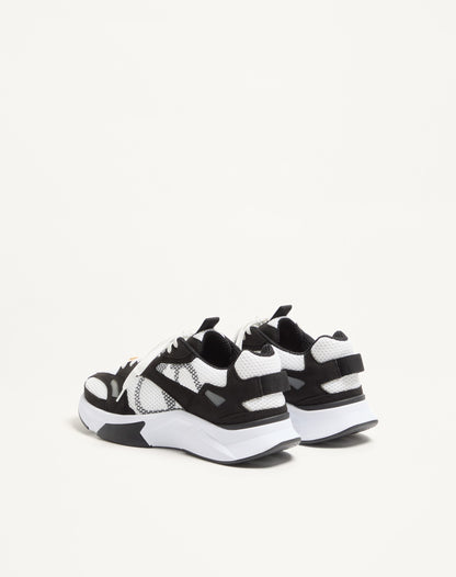 Demivee Trainer In Mesh Fabric With Suede Inserts