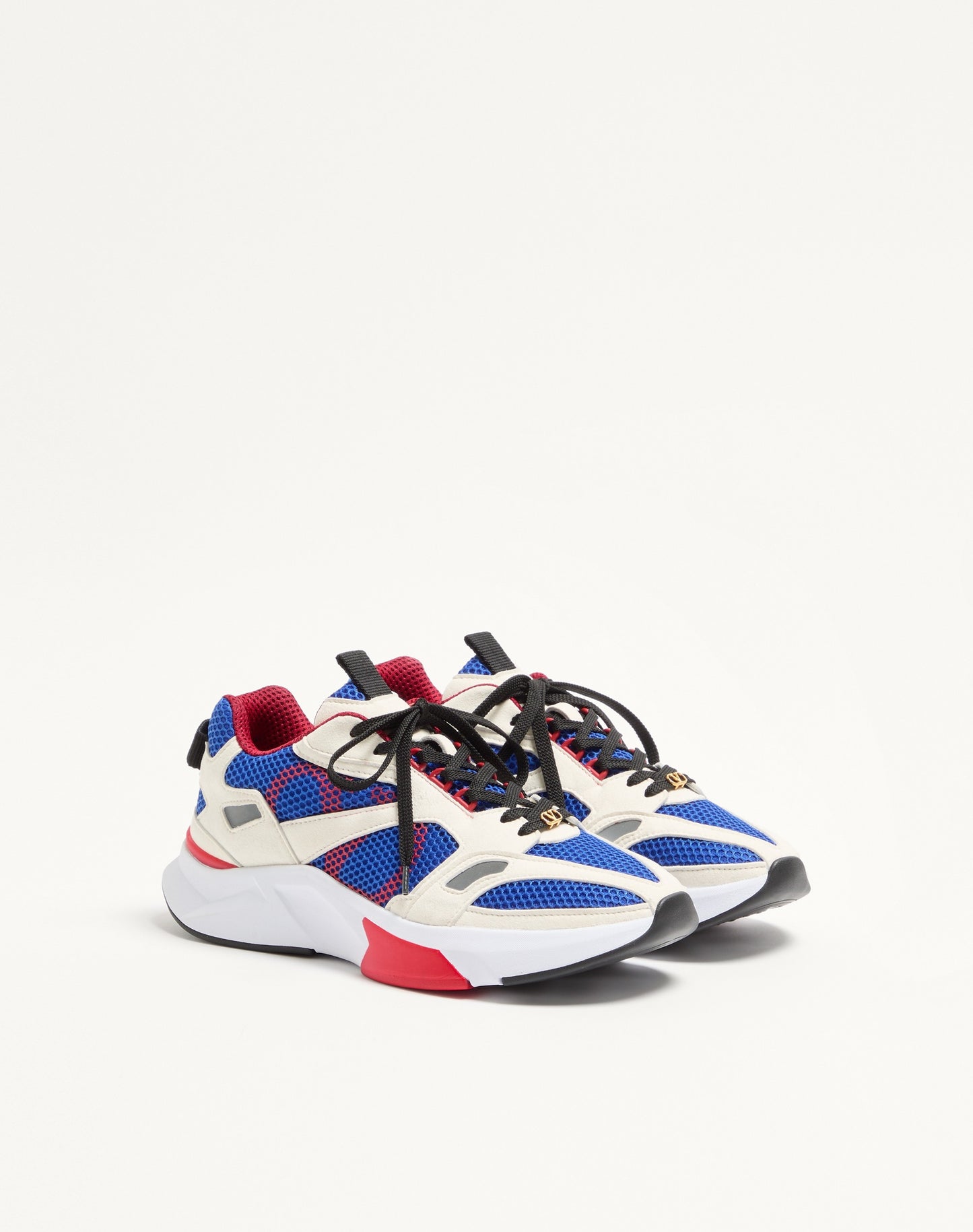 Demivee Trainer In Mesh Fabric With Suede Inserts