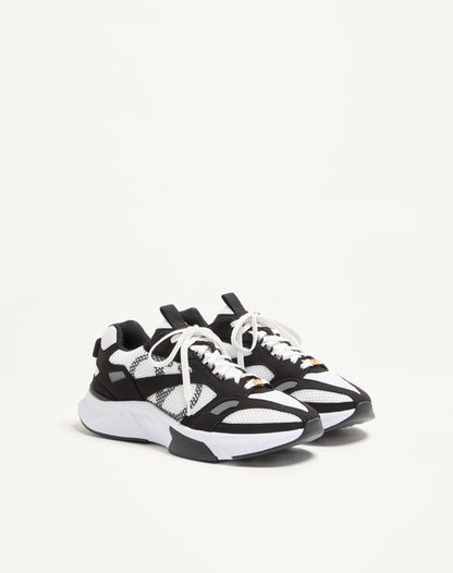 Demivee Trainer In Mesh Fabric With Suede Inserts