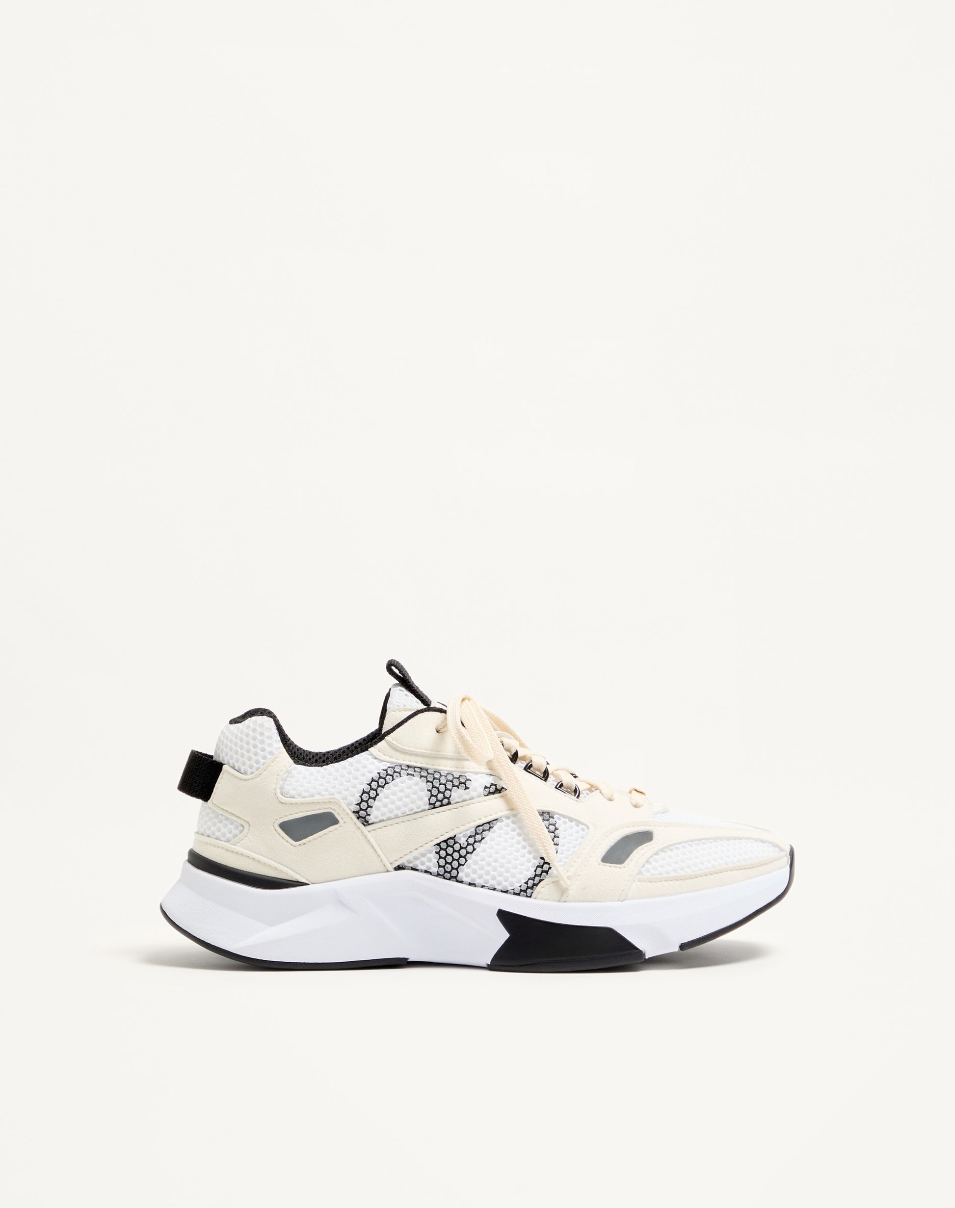 Demivee Trainer In Mesh Fabric With Suede Inserts