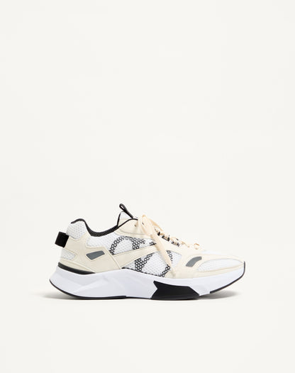 Demivee Trainer In Mesh Fabric With Suede Inserts