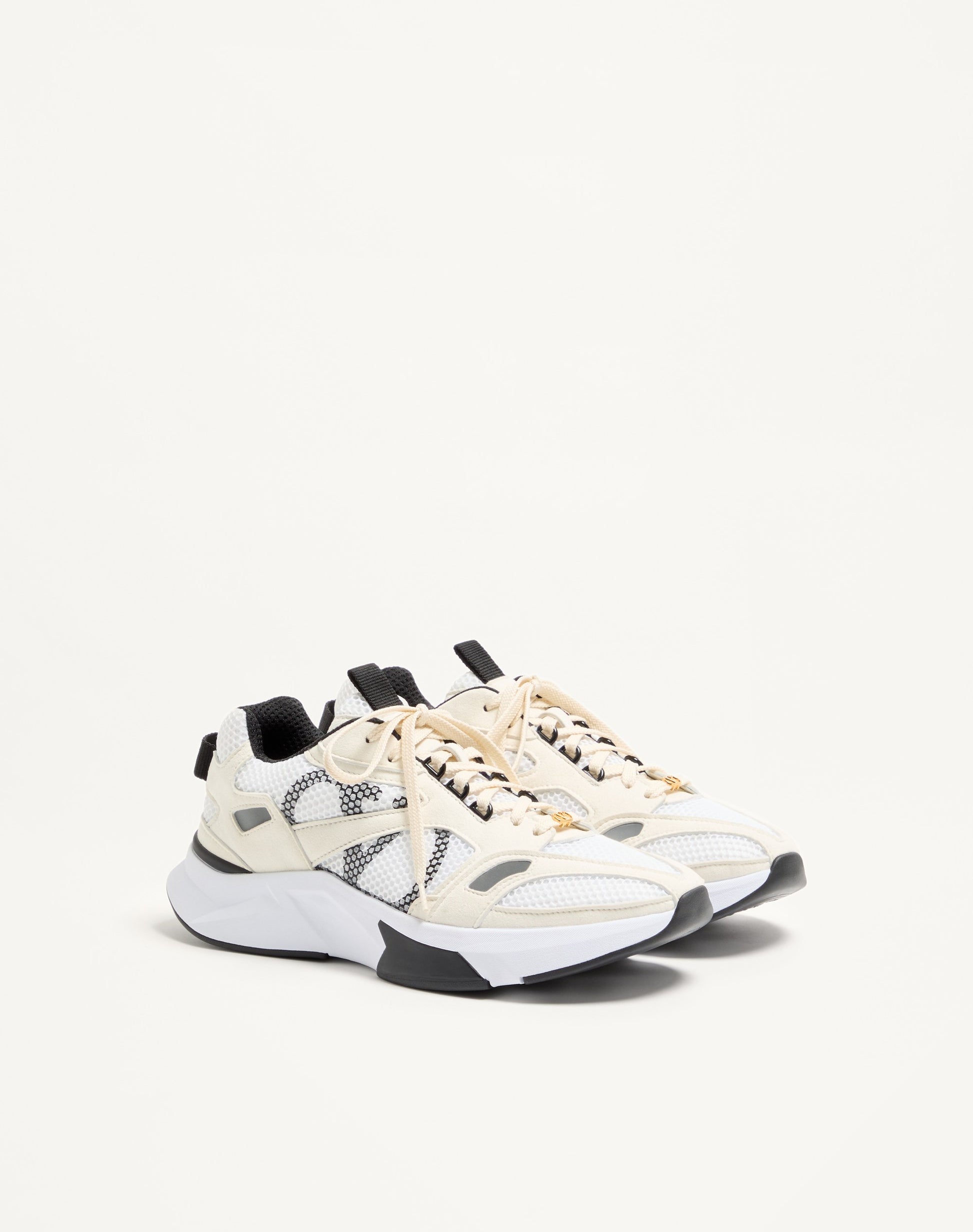 Demivee Trainer In Mesh Fabric With Suede Inserts