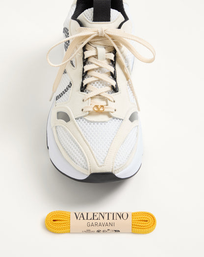 Demivee Trainer In Mesh Fabric With Suede Inserts