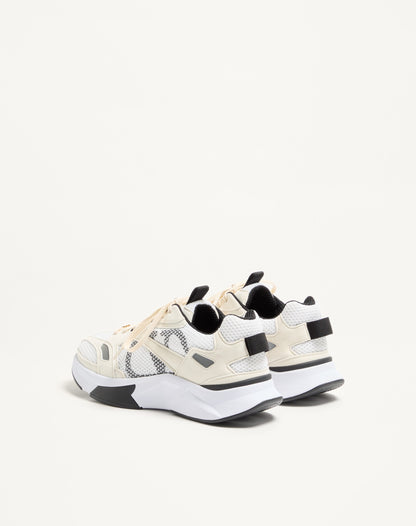Demivee Trainer In Mesh Fabric With Suede Inserts