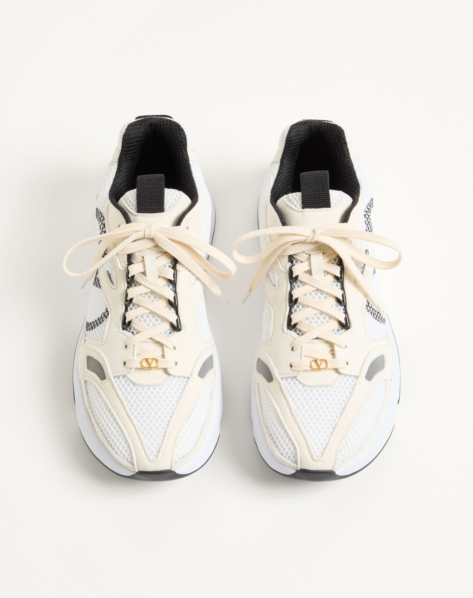 Demivee Trainer In Mesh Fabric With Suede Inserts
