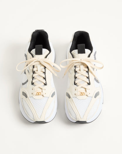 Demivee Trainer In Mesh Fabric With Suede Inserts