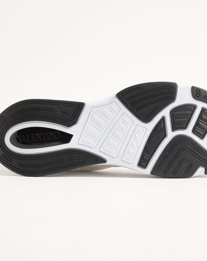 Demivee Trainer In Mesh Fabric With Suede Inserts