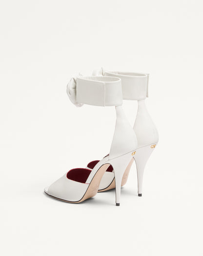 Drip Rose Kidskin Sandal With Crystals 105mm