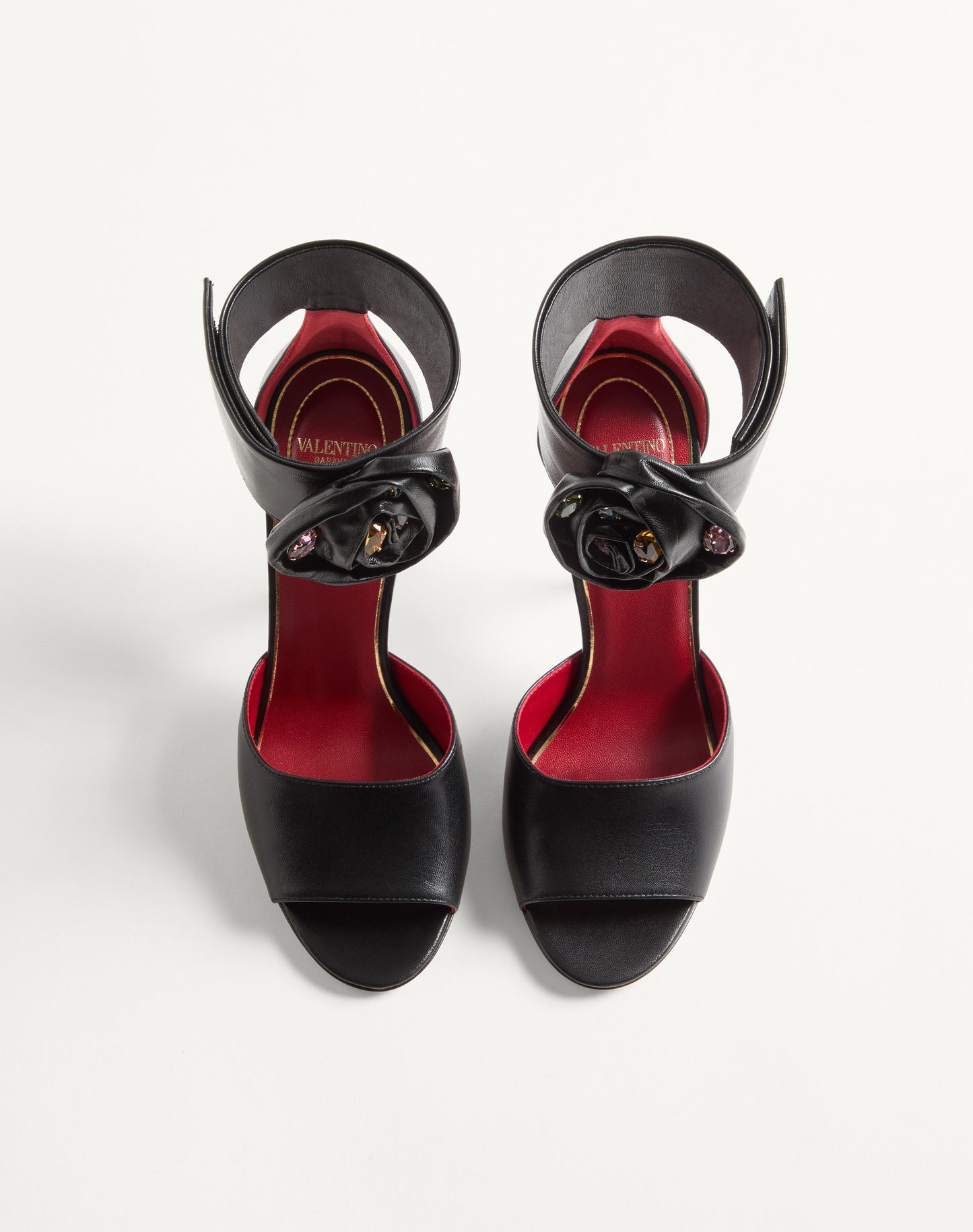 Drip Rose Kidskin Sandal With Crystals 105mm