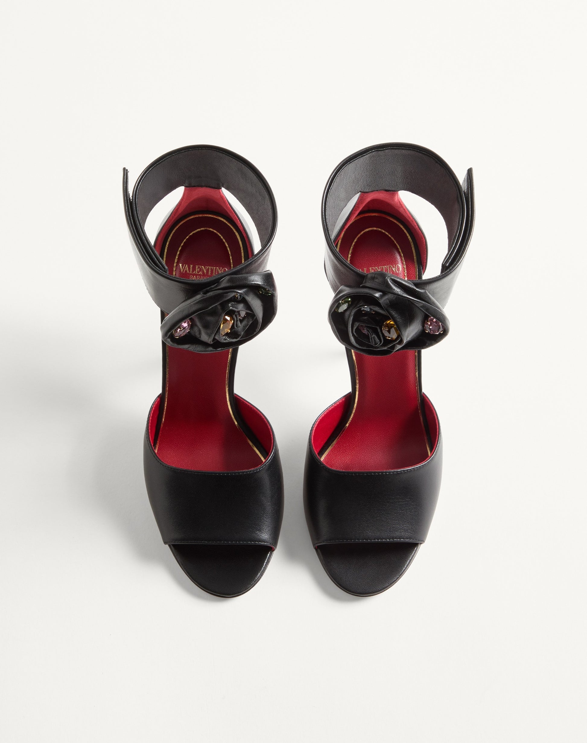 Drip Rose Kidskin Sandal With Crystals 105mm
