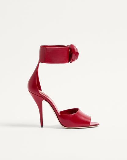 Drip Rose Kidskin Sandal With Crystals 105mm