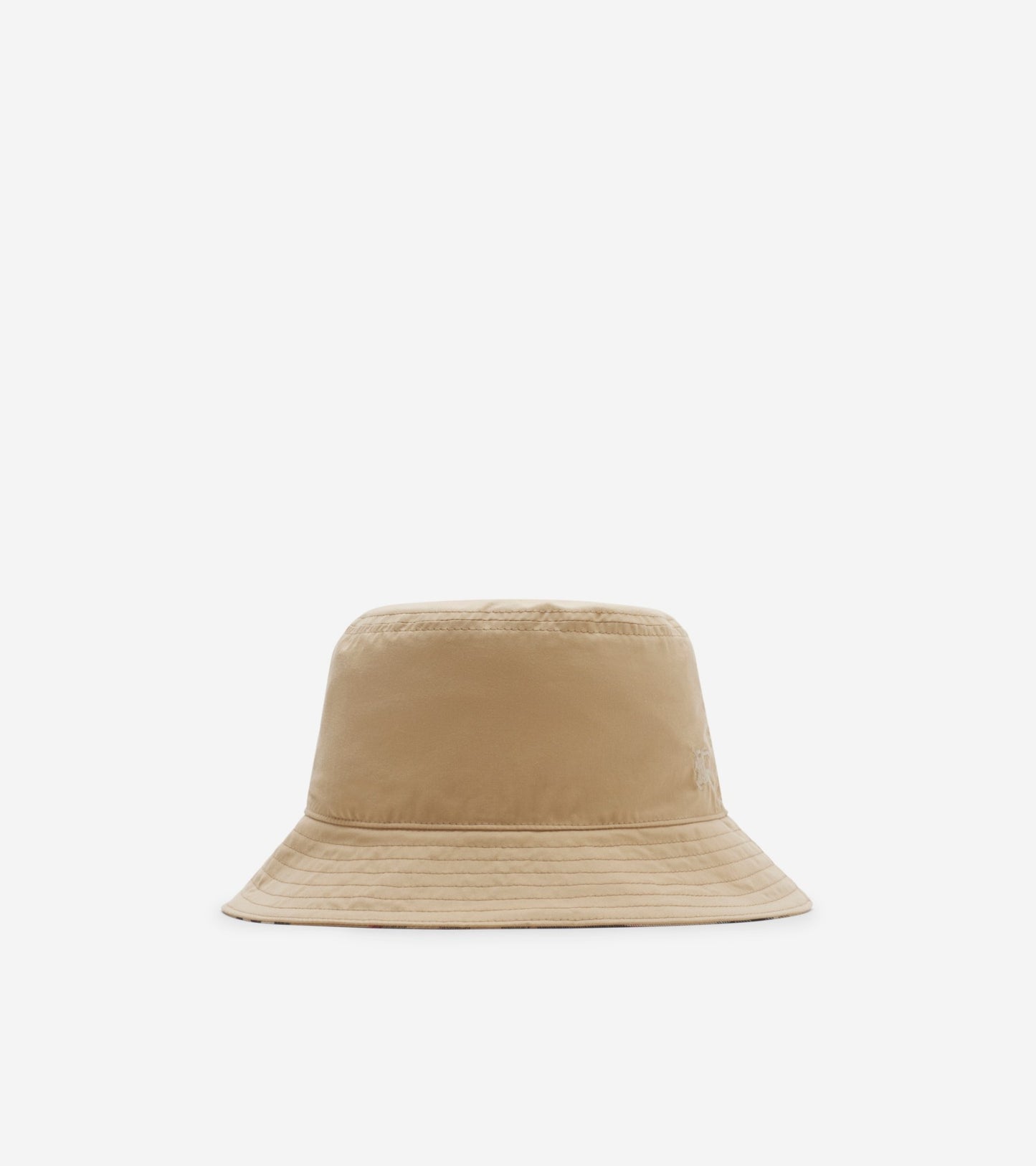 Reversible Gabardine Bucket Hat in Flax beige/sand beige