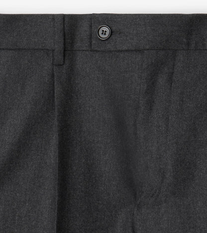 Wool Flannel Tailored Trousers in Brisk grey